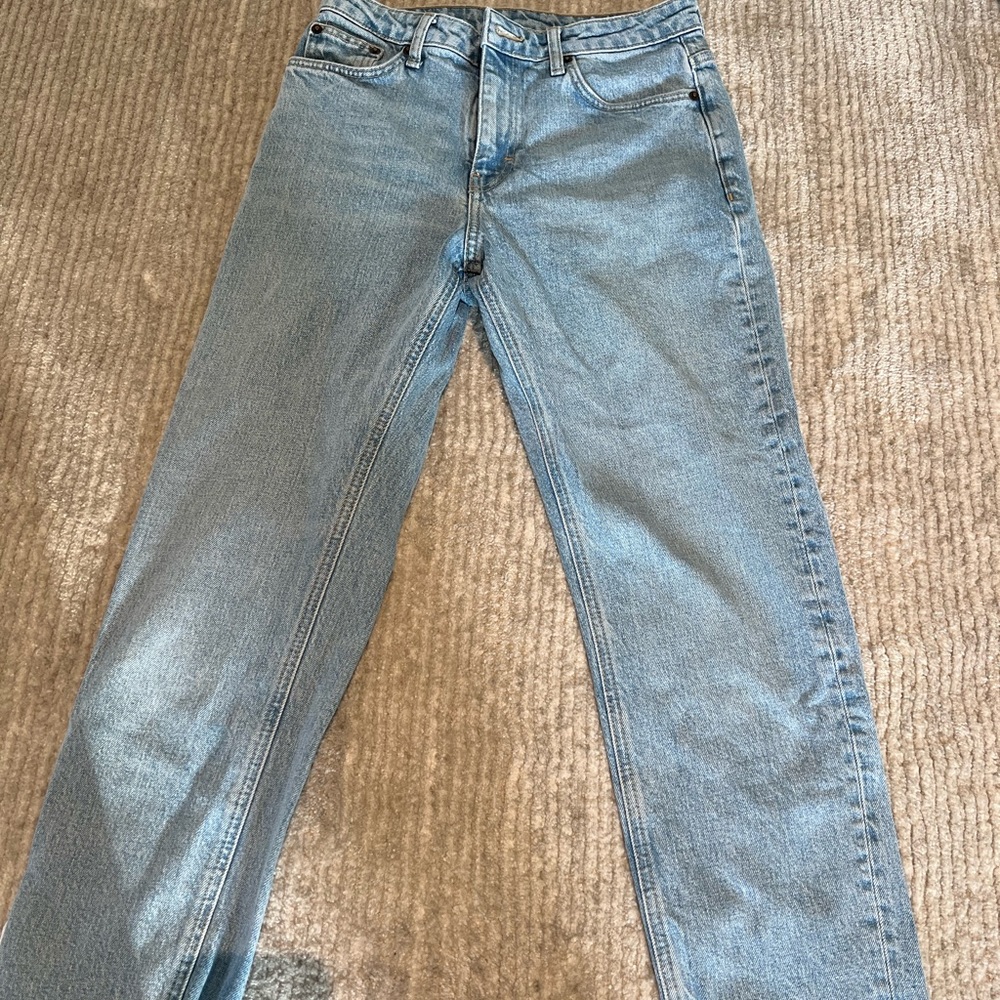 TOPSHOP by Nordstrom - Straight Blue Jeans